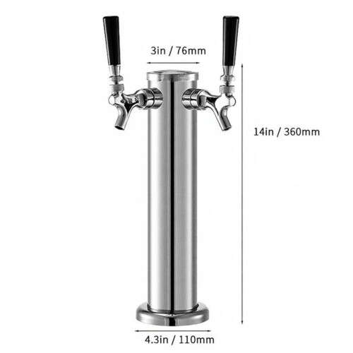Commercial Double Outlet Dispensing Tap Untarnished Professional 2