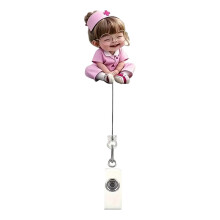 Strong Acrylic ID Badges Reel Retractable Cards Holder with-10
