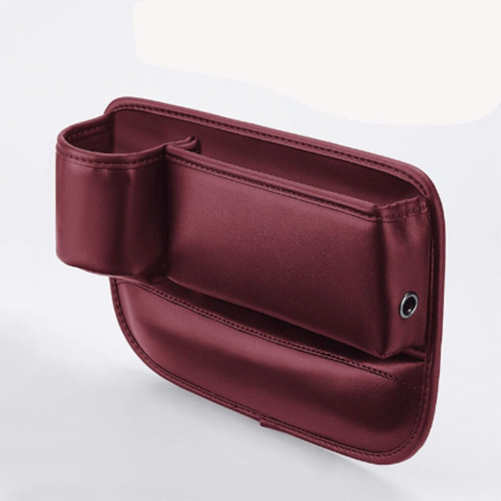 Car Seat Gap Filler Organizer With Cup Holder For Toyota Veloz 20212024, Leather Driver Side Red 9771547644194