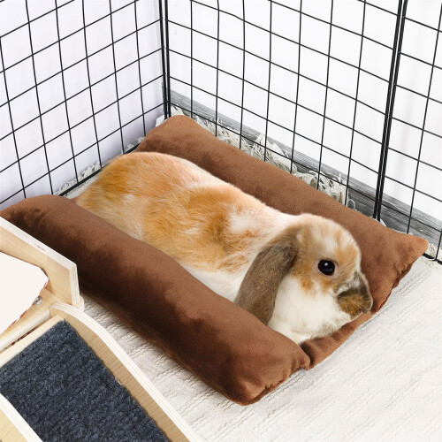 Rabbit Bed,Warm Cuddle Cushions Plush Mat for Guineas-Sky Blue 1
