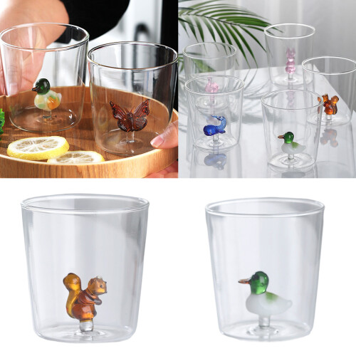 Practical Hot Beverage Container Borosilicate Glass-Pink rabbit 2