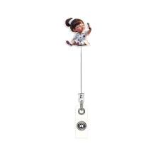Strong Acrylic ID Badges Reel Retractable Cards Holder with-7