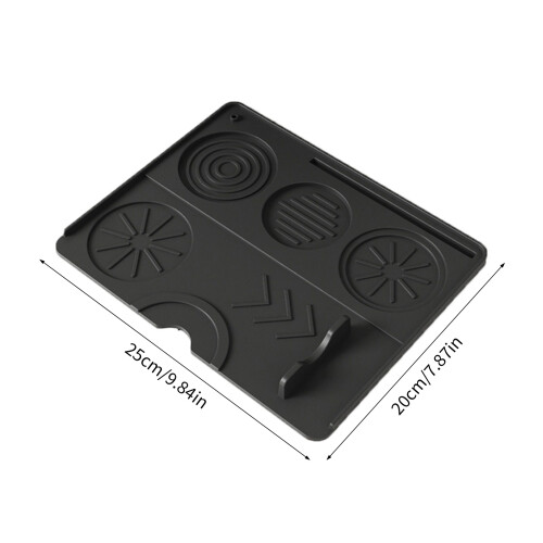 Ergonomic Coffee Tamper Mat Distributor Station Silicone Pad 2