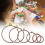6Pcs Round Stitching Hoops Ergonomic Rubber Embroidery Frames 4