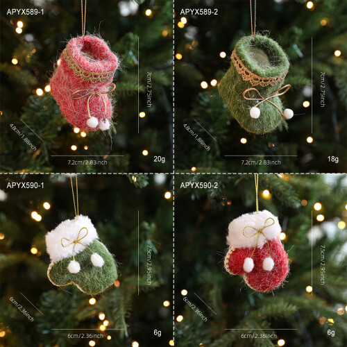 Holiday Hanging Shoe Ornament Soft Durable Component-4 2