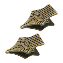 2Pcs Antique Note Clip Document Clamp For Notebook-Green bronze