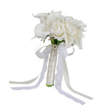 Functional Calla Lilies Rose Artificial Bridal Bouquets For Home