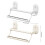 Wall Mounted Kitchen Rack Strong Suction Base-Crescent  white 2