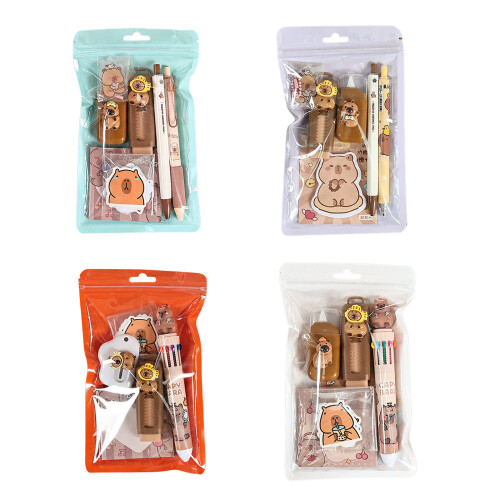 Capybaras Theme Multifunctional Stationerys for Daily Use-Set 1 1