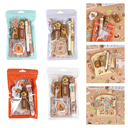 Capybaras Theme Multifunctional Stationerys for Daily Use-Set 1 2