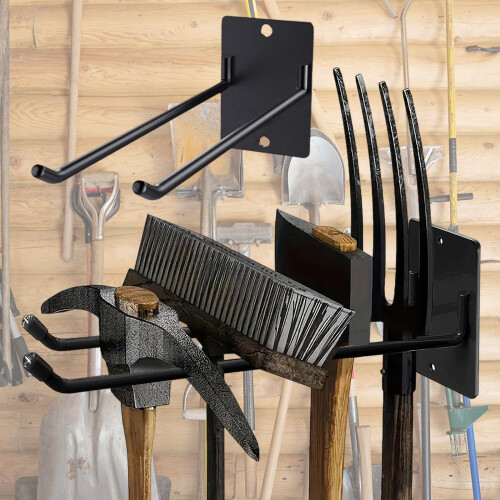 Industrial Garden Tool Wall Rack Metal Storage Organizer for 1