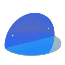 L Shape Clear Acrylic Wall Shelf For Cosmetics-Lake Blue S size