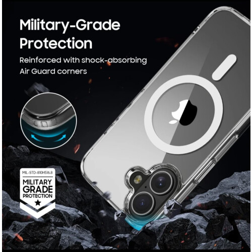 Shockproof Clear MagSafe Compatible Case for iPhone 16, Slim Crystal Protective Cover with Precise Cutouts 2
