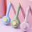 Pet Deshedding Comb With Massage Feature ABS Plastic-Cute pink 6