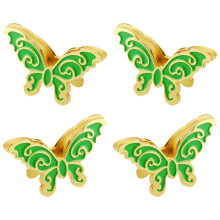 Cartoon Design Binder Clip Document Clip Stationery-Green