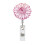 Elastic Retractable Workplace Badge Reels Featuring-Pink white 1