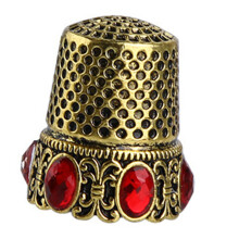 Retro Metal Thimble Finger Tip Protectors for-Ancient gold