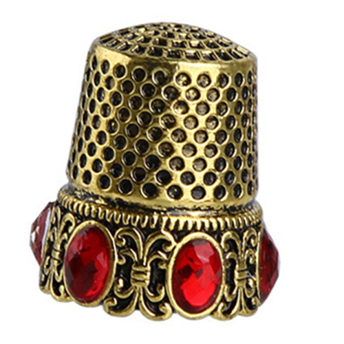 Retro Metal Thimble Finger Tip Protectors for-Ancient gold