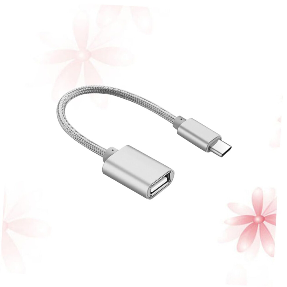 Usb Typec Adapter Cable Otg For Smartphones Laptops And Tablets Fast Data Transfer Slim Silver 9092120821178