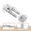 6Pcs Steel Sectional Brackets Locking Clips Secure Sofa-small 5