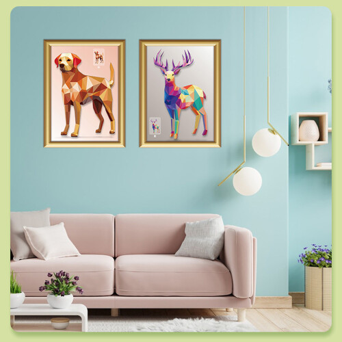 Modern Abstract Wall Art Set Featuring Layered Geometric-2 1
