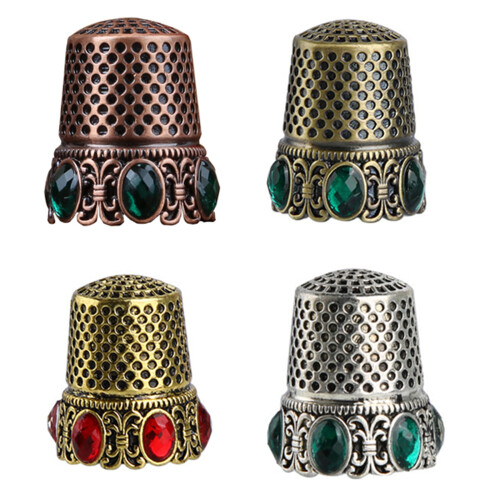 Retro Metal Thimble Finger Tip Protectors for-Ancient gold 1