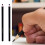 5Pcs Paper Wrapped Crayons Fabric Drawing Tool Reusable-Black 2