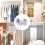 Sturdy Closet Rod Holders With Screws Anchors Adjustable-White 7