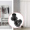 Secure Closet Rod Support Brackets Heavy Duty Stainless-Black 2
