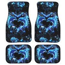 Blue Dolphin All Weather Car Floor Mats 4 Piece Set Non Slip Rubber Universal Fit for SUV Truck
