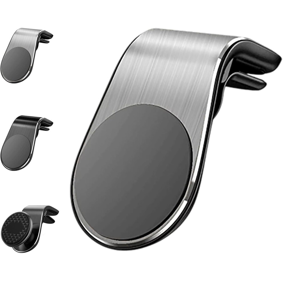 Magnetic Car Phone Mount Air Vent Holder Universal Compact For Handsâ Navigation Silver 9092120821437