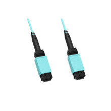 10M MTP OM4 Fiber Optic Cable Female to Female, 12 Fiber MPO Trunk for Speed 40G 100G Data Center