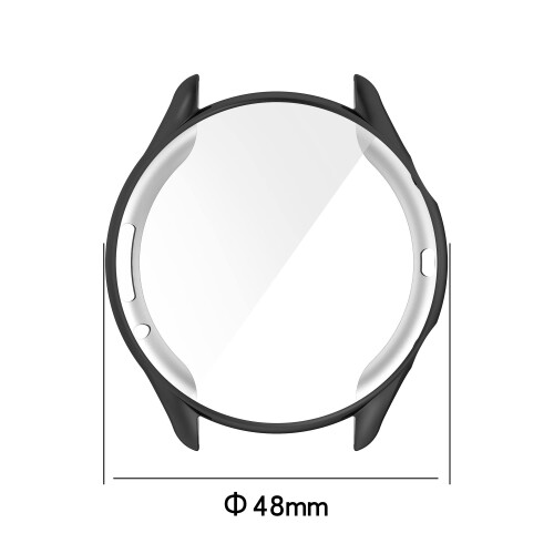 Case with 3D Full Coverage TPU Shell, Slim Shockproof Protective Cover Black Silver Clear for Amazfit GTR 3 Pro 1