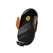 Wireless Car Phone Holder with Fast Wireless Charging, Smart Sensor Clamping and 360 Rotating Design