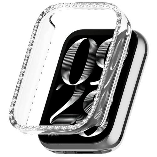 Shockproof Rhinestone Smartwatch Protective Case for Band 9 Pro, PC Half Cover Shell 2