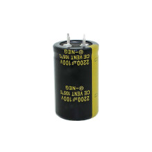 100V 2200uF Aluminum Electrolytic Capacitor Bulk Pack 100pcs Low ESR Ripple Resistance for HiFi Audio