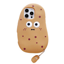 Cute 3D Potato Cartoon 6.3 inch Soft Silicone Cover Case for iPhone 16 Pro for Girls with Scratch Protection