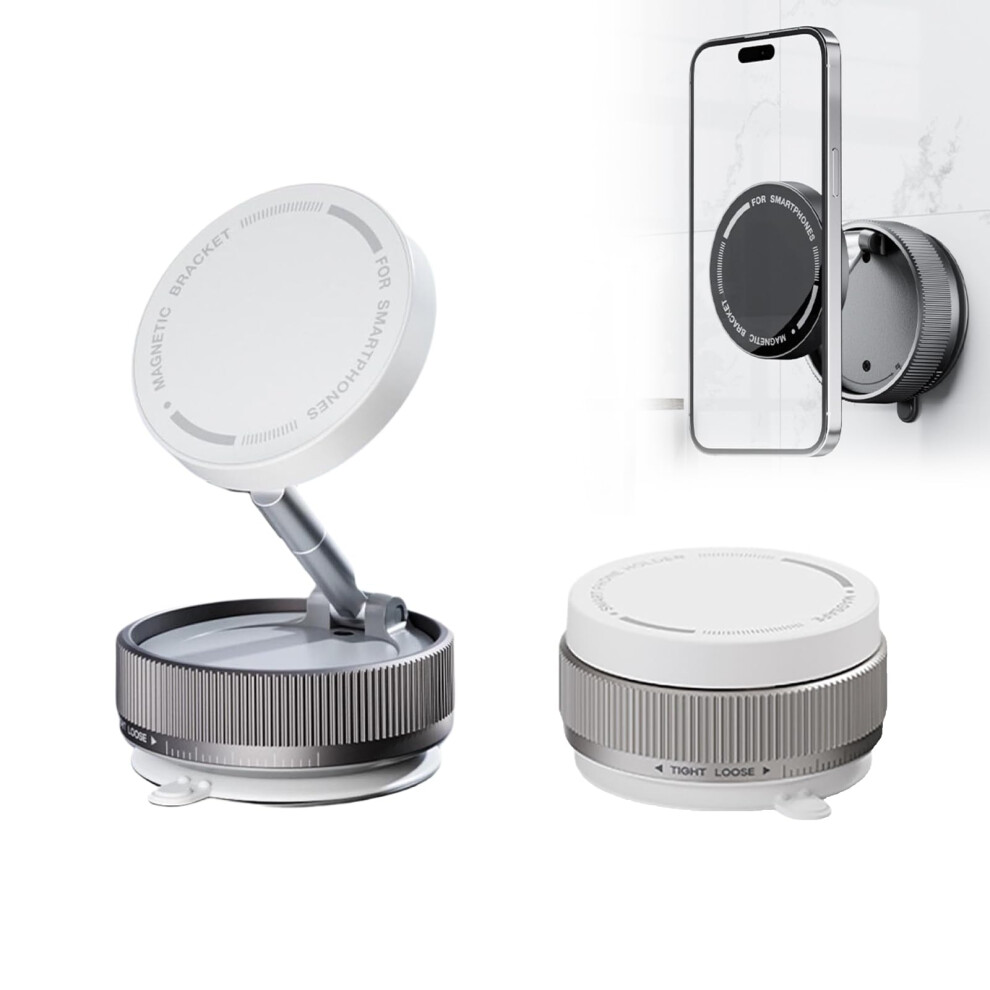 Magnetic Phone Holder With 360 Rotation, Foldable Retractable Car Mount, Universal Finish White 9092120823981