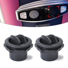 2pcs Universal 60mm RV AC Vent Outlet Black Round Rotating Air Vent with Adjustable Airflow Control