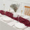 Cheesecloth Table Runner Boho Gauze Cheese Cloth Table Runner Rustic Sheer Runner Long for Wedding Claret 4Pcs 2