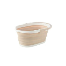 1Pcs Khaki Foldable Water Bucket, Outdoor Cleaning Plastic Bucket, Clothing Storage Bucket, Debris Sorting Accessories