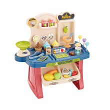 Giocattoli per Cassiere per Bambini Supermercato Registratore di Cassa Giochi di Finzione Simulazione Carrello Della Spesa Negozio di Alimentari