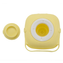 Dog Silicone Rubber Bathing Brush Pet Massage Shampoo Dispenser Brushes for Dogs and Cats Shower Grooming - Yellow
