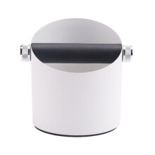 Knock Box for Coffee with Removable Knock Bar Espresso Bin for Home Kitchen Office Espresso Machine Accessories-White