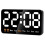 Digital Wall Clock, 9Inch LED Digital Clock Large Display with 12/24H,  Digits,Small Silent Wall Clock(White) 1