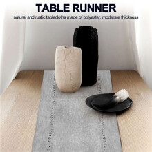 Handgeheftete Essen Tisch Tuch Kommode Schals, Silber Faden Verflechtung (Hell Grau, 12 X 72 Tisch Tuch)