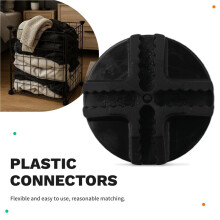 Wire Connecteurs Carrés En Plastique pour Placard et Grille De Rangement Modulaire, Étagère De Rangement, Ensemble De 8 (Noir)