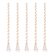 5PCS Electroculture Plant Stakes Long Copper Plant Garden Stakes Electroculture Copper Coil Antennas for Growing Garden