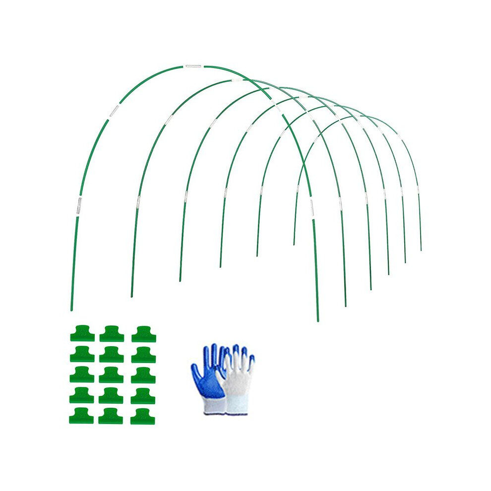Garden Hoops For Raised Bed, 6 Sets Of 8Ft Long Greenhouse Hoops Grow Tunnel, Rust-Free Fiberglass Support Hoops Frame Tauoh