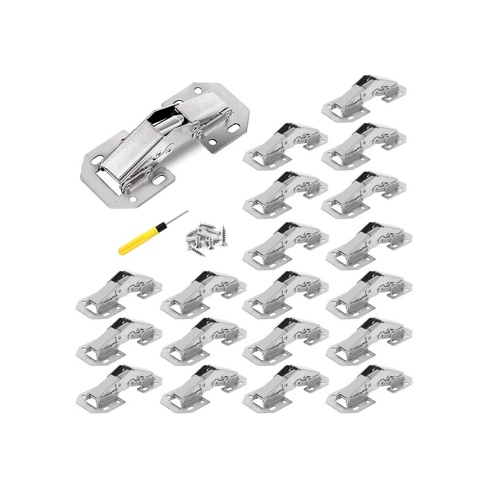 20 Pack 4Inch Hidden Kitchen Cabinet Hinges,Concealed Cabinet Hinges,Easy To Install No Slotted Hinges,90 Degree Hinge 6032387003743